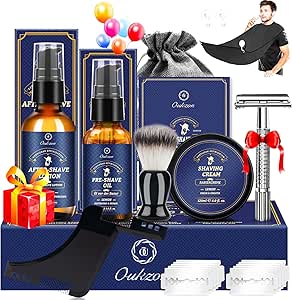 kit barba per uomo, set regalo completo per la cura quotidiana