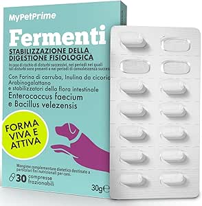 MyPetPrime fermenti lattici cane 30 cpr - probiotici digestivi e inulina per il benessere intestinale